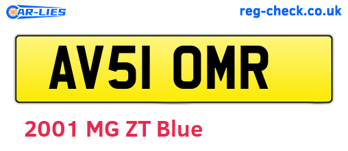AV51OMR are the vehicle registration plates.