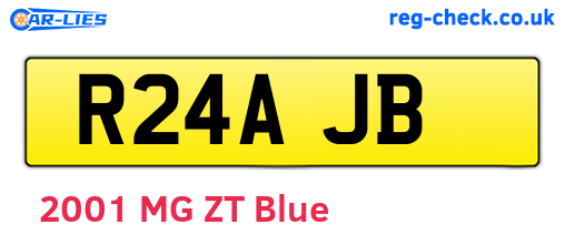 R24AJB are the vehicle registration plates.