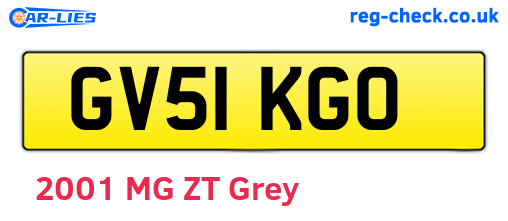 GV51KGO are the vehicle registration plates.