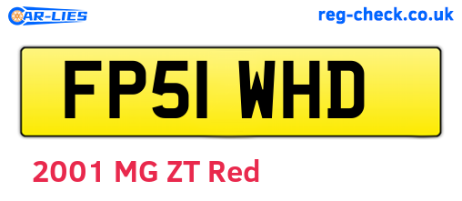 FP51WHD are the vehicle registration plates.