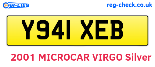 Y941XEB are the vehicle registration plates.