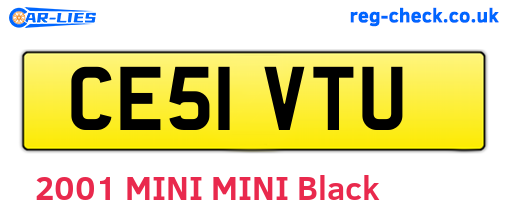 CE51VTU are the vehicle registration plates.