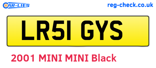 LR51GYS are the vehicle registration plates.