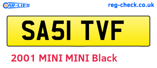 SA51TVF are the vehicle registration plates.