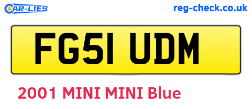 FG51UDM are the vehicle registration plates.