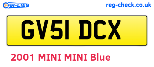 GV51DCX are the vehicle registration plates.