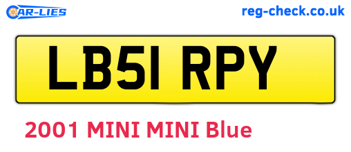 LB51RPY are the vehicle registration plates.