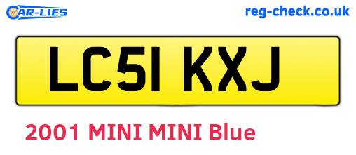 LC51KXJ are the vehicle registration plates.
