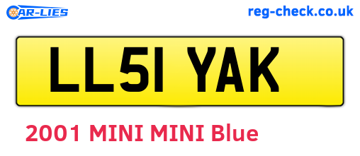 LL51YAK are the vehicle registration plates.
