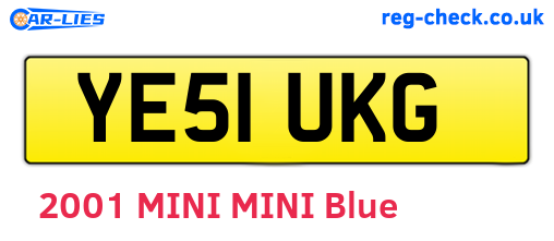 YE51UKG are the vehicle registration plates.