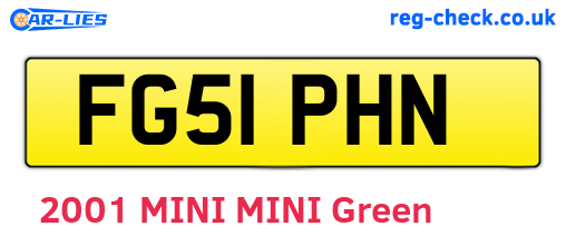 FG51PHN are the vehicle registration plates.