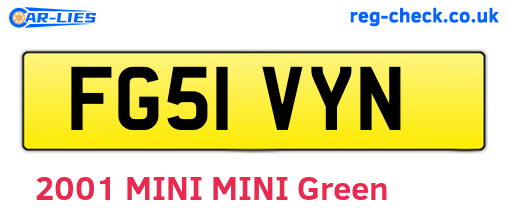 FG51VYN are the vehicle registration plates.