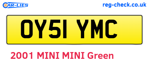 OY51YMC are the vehicle registration plates.