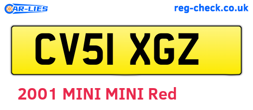 CV51XGZ are the vehicle registration plates.