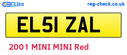 EL51ZAL are the vehicle registration plates.