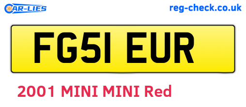 FG51EUR are the vehicle registration plates.