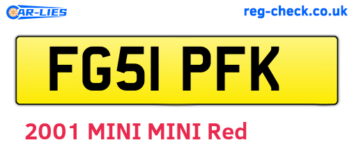 FG51PFK are the vehicle registration plates.