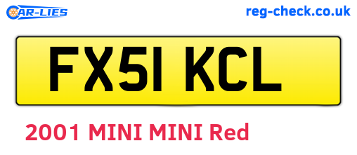 FX51KCL are the vehicle registration plates.