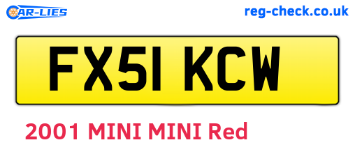 FX51KCW are the vehicle registration plates.