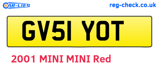 GV51YOT are the vehicle registration plates.
