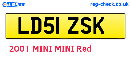 LD51ZSK are the vehicle registration plates.