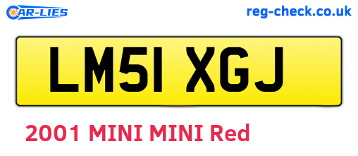 LM51XGJ are the vehicle registration plates.