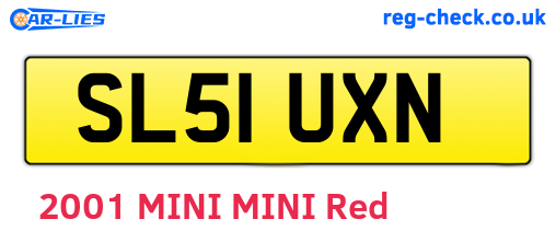 SL51UXN are the vehicle registration plates.