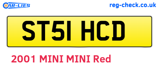 ST51HCD are the vehicle registration plates.