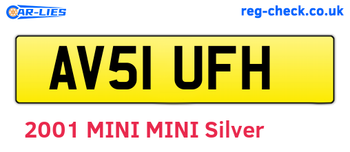 AV51UFH are the vehicle registration plates.