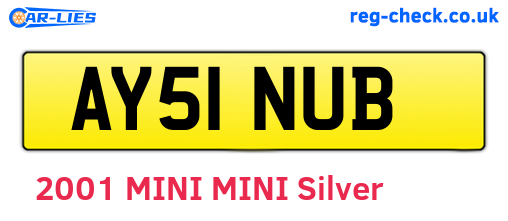 AY51NUB are the vehicle registration plates.
