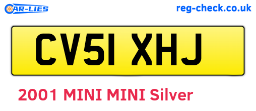CV51XHJ are the vehicle registration plates.