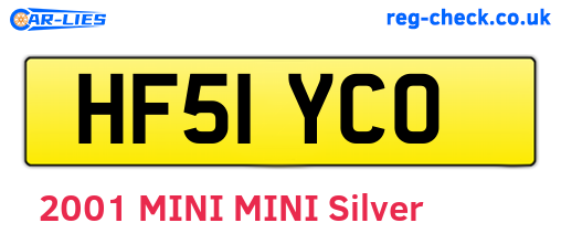 HF51YCO are the vehicle registration plates.