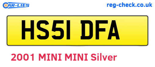 HS51DFA are the vehicle registration plates.