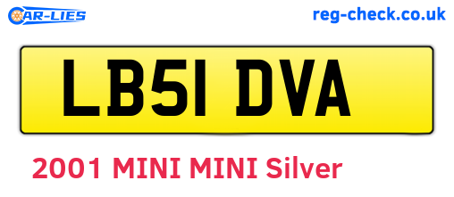 LB51DVA are the vehicle registration plates.