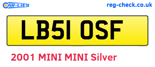 LB51OSF are the vehicle registration plates.