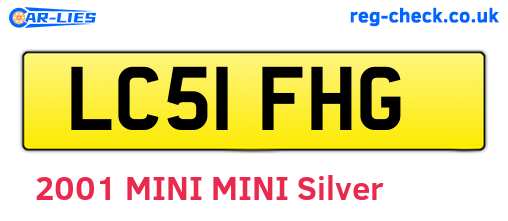 LC51FHG are the vehicle registration plates.