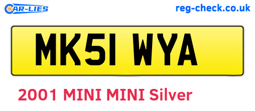 MK51WYA are the vehicle registration plates.