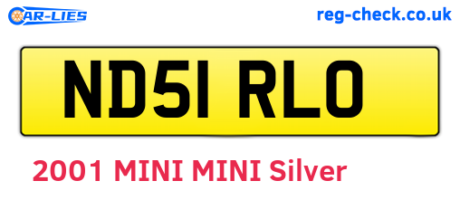 ND51RLO are the vehicle registration plates.