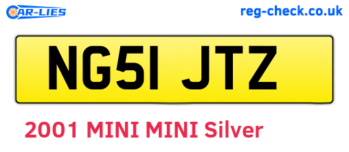 NG51JTZ are the vehicle registration plates.