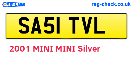 SA51TVL are the vehicle registration plates.