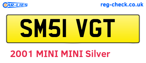SM51VGT are the vehicle registration plates.