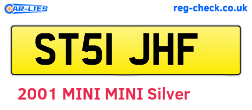 ST51JHF are the vehicle registration plates.