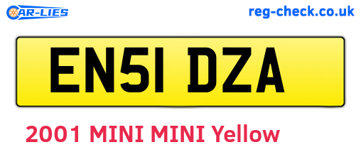 EN51DZA are the vehicle registration plates.