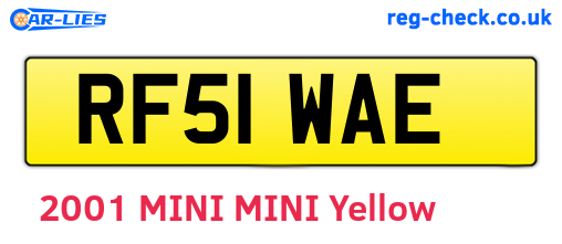 RF51WAE are the vehicle registration plates.