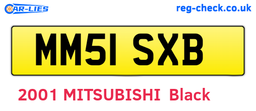 MM51SXB are the vehicle registration plates.