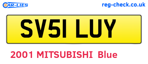 SV51LUY are the vehicle registration plates.
