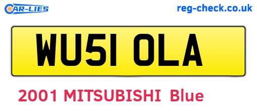 WU51OLA are the vehicle registration plates.