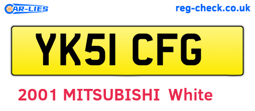 YK51CFG are the vehicle registration plates.
