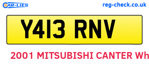Y413RNV are the vehicle registration plates.