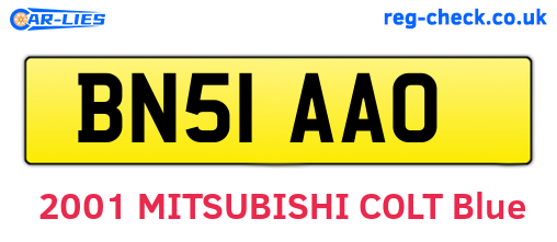 BN51AAO are the vehicle registration plates.